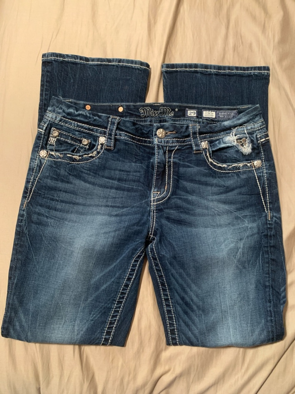 Miss Me Dark Wash Bootcut Women Jeans size 29 - Picture 3 of 4